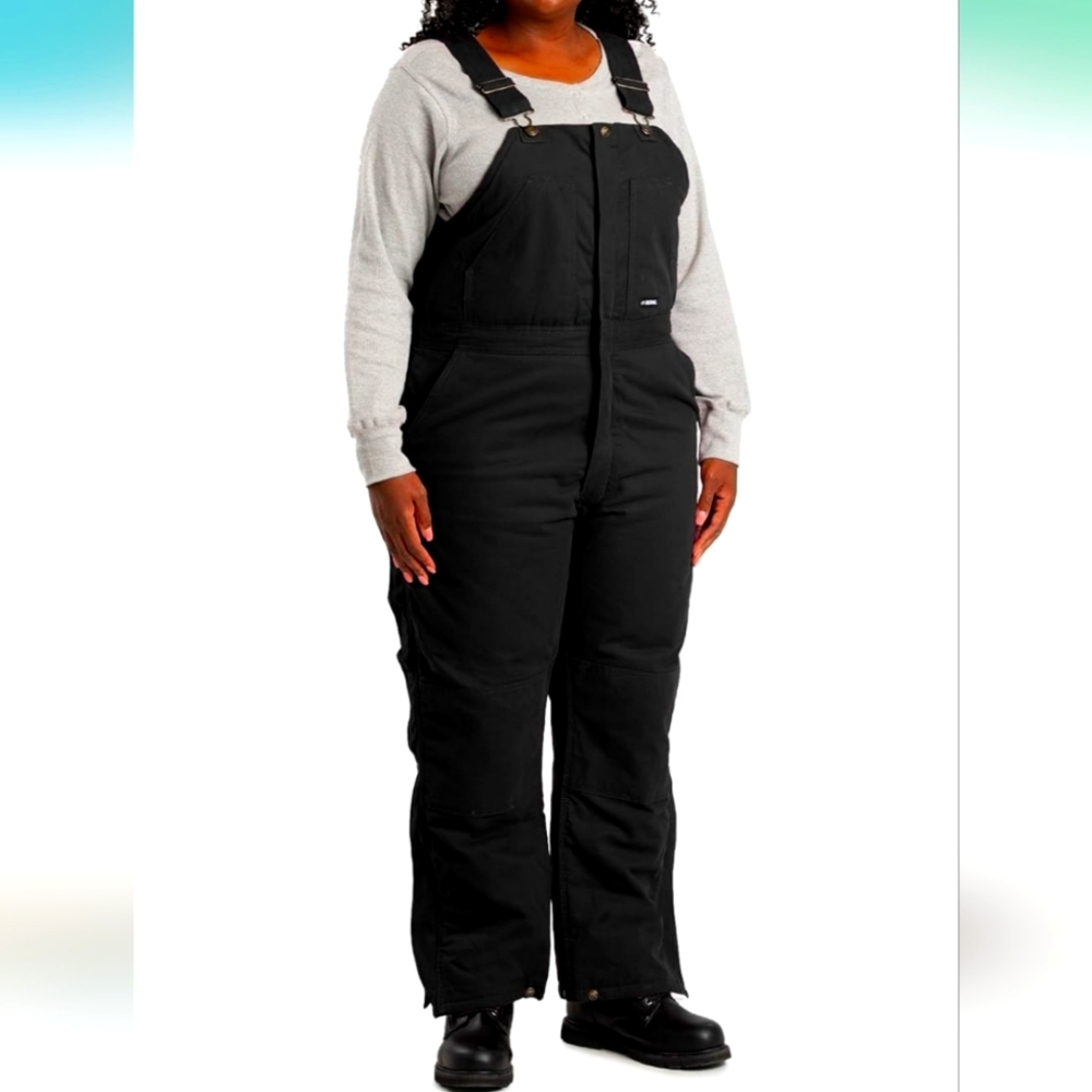 Berne Women's tall Softstone Duck Insulated Bib Overall size L